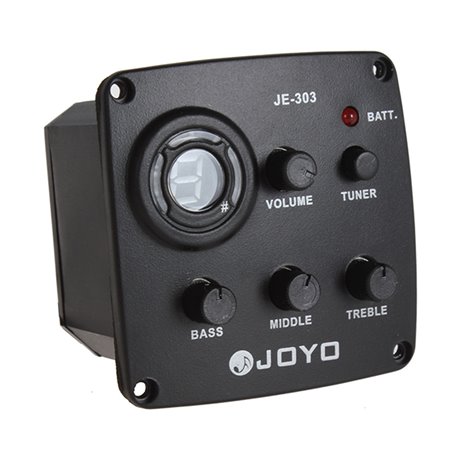 Преамп для гітари зі звукознімачем JOYO JE-303 (3х смуговий еквалайзер, тюнер)