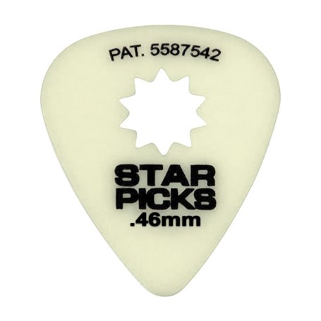 EVERLY GLOW IN THE DARK STAR PICK THIN.46mm (12-PACK) Набір медіаторів, що світяться в темряві (33001)