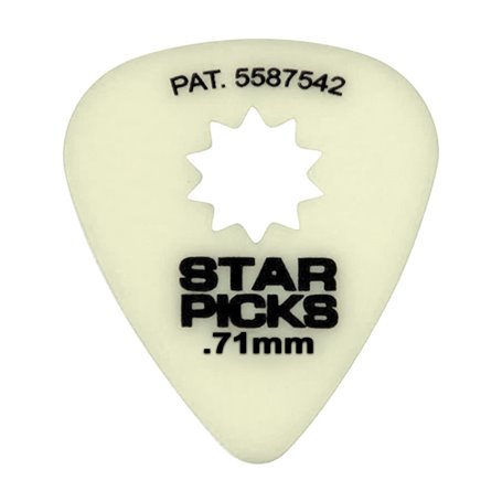 EVERLY GLOW IN THE DARK STAR PICK MEDIUM.71mm (12-PACK) Медіатори набір, що світяться в темряві (33002)