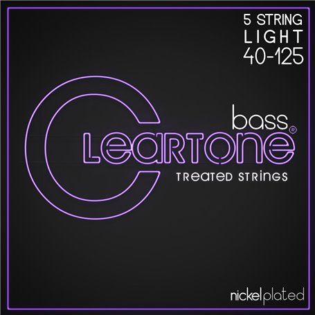 CLEARTONE BASS NICKEL-PLATED LIGHT 5 STRING (40-125) Струни з покриттям для 5-струнної бас-гітари (6440-5)