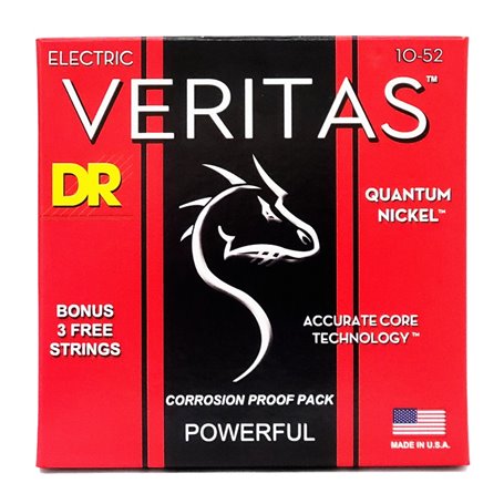 Струни для гітари DR Strings VERITAS Coated Core Electric Guitar Strings - Medium to Heavy (10-52)