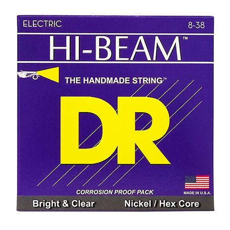 Струни для гітари DR Strings HI-BEAM Electric - Light Light (8-38)