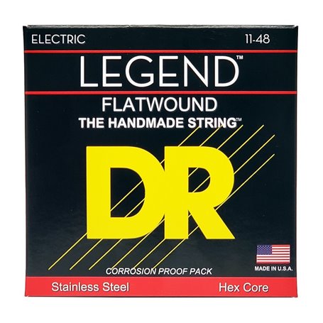 Струни для гітари DR Strings LEGEND Flatwound Electric - Medium Light (11-48)