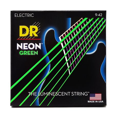 Струни для гітари DR Strings NEON Geen Electric - Light (9-42)