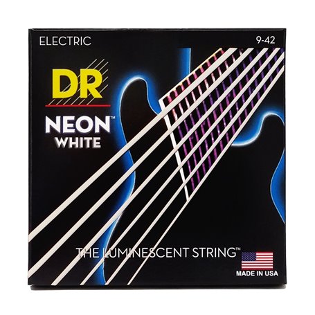 Струни для гітари DR Strings NEON White Electric - Light (9-42)