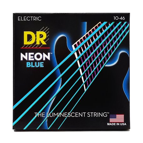 Струни для гітари DR Strings NEON Blue Electric - Medium (10-46)