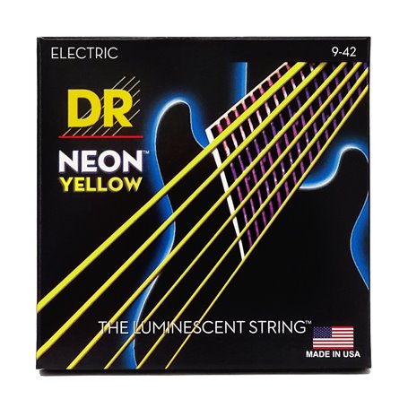 Струни для гітари DR Strings NEON Yellow Electric - Light (9-42)