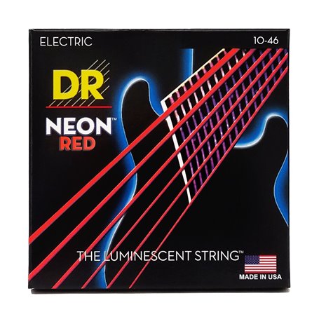 Струни для гітари DR Strings NEON Red Electric - Medium (10-46)