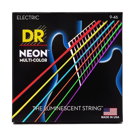 Струни для гітари DR Strings NEON Multi-Color Electric - Light Heavy (9-46)