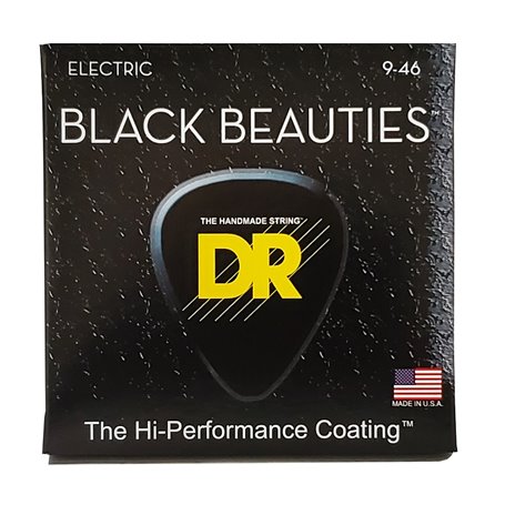 Струни для гітари DR Strings BLACK BEAUTIES Electric - Light Heavy (9-46)