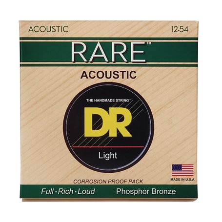 Струни для гітари DR Strings RARE Acoustic Phosphor Bronze - Light (12-54)