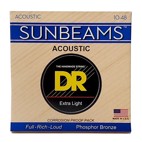 Струни для гітари DR Strings SUNBEAM Acoustic Phosphor Bronze - Extra Light (10-48)