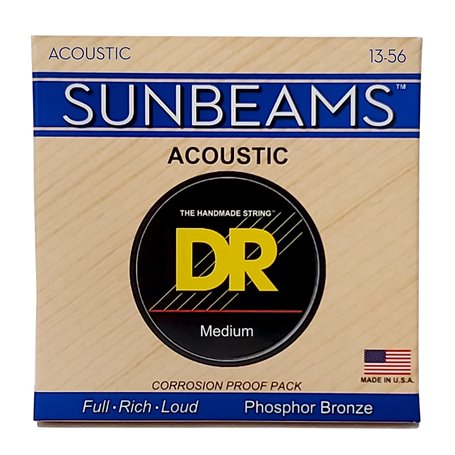 Струни для гітари DR Strings SUNBEAM Acoustic Phosphor Bronze - Medium (13-56)