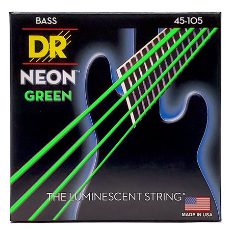 Струни для гітари DR Strings NEON Green Bass - Medium (45-105)