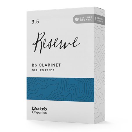 Тростини для духового інструменту D&039ADDARIO Organic Reserve Bb Clarinet 3.5 - 10 Pack