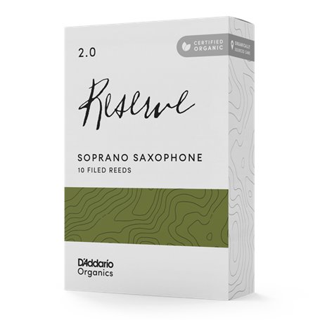 Тростини для духового інструменту D&039ADDARIO Organic Reserve - Soprano Sax 2.0 - 10 Pack