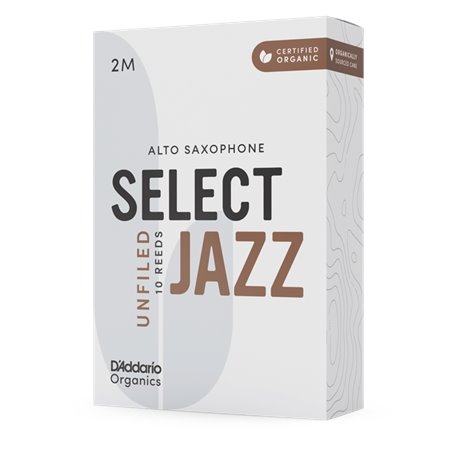 Тростини для духового інструменту D&039ADDARIO Organic Select Jazz - Alto Sax Unfiled 2M - 10 Pack