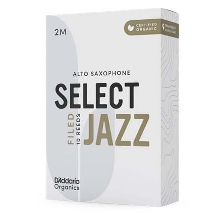 Тростини для духового інструменту D&039ADDARIO Organic Select Jazz - Alto Sax Filed 2M - 10 Pack