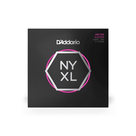 Струни для гітари D'ADDARIO NYXL45130SL REGULAR LIGHT 5-STRING, SUPER LONG SCALE (45-130)