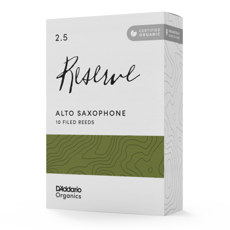 Тростини для духового інструменту D&039ADDARIO Organic Reserve - Alto Sax 2.5 - 10 Box