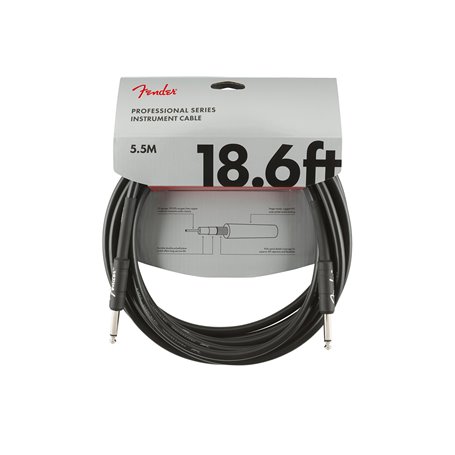 Кабель інструментальний FENDER CABLES PROFESSIONAL 18.6' BLACK