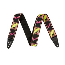 Ремінь гітарний FENDER STRAP 2" NEON MONOGRAMMED YELLOW PINK