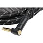 Кабель інструментальний FENDER CABLE DELUXE SERIES 15' ANGLED BLACK TWEED