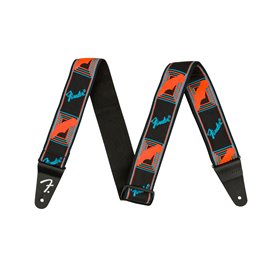 Ремінь гітарний FENDER STRAP 2" NEON MONOGRAMMED BLUE ORANGE