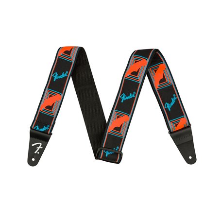 Ремінь гітарний FENDER STRAP 2" NEON MONOGRAMMED BLUE ORANGE