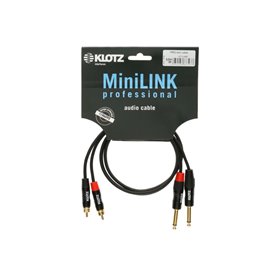 Кабель комутаційний KLOTZ KT-CJ090 MINILINK PRO TWIN CABLE BLACK 0.9 M