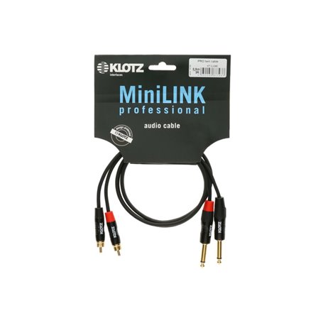 Кабель комутаційний KLOTZ KT-CJ090 MINILINK PRO TWIN CABLE BLACK 0.9 M