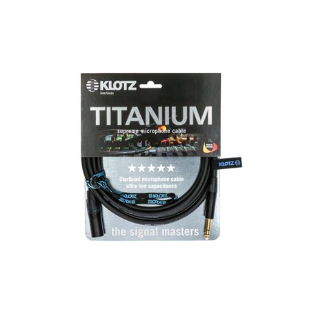 Кабель мікрофонний KLOTZ TITANIUM STARQUAD ANALOG AUDIO CABLE WITH MALE XLR TO BALANCED JACK PLUG 1,5 M