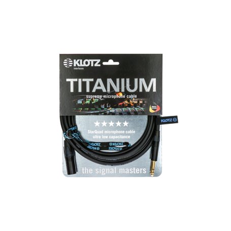 Кабель мікрофонний KLOTZ TITANIUM STARQUAD ANALOG AUDIO CABLE WITH MALE XLR TO BALANCED JACK PLUG 3 M