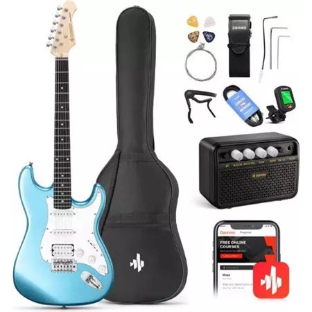 Donner Music DST-100 Sunburst Electric Guitar Kit Lake Blue EC1168