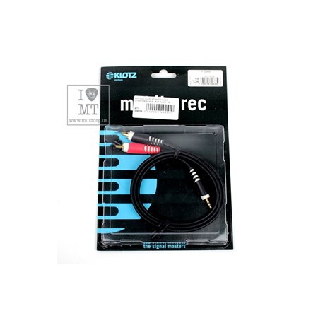 Кабель комутаційний KLOTZ AY7 Y-CABLE STEREO MINI JACK - RCA BLACK 1 M