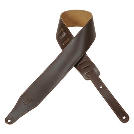 Ремінь гітарний LEVY'S DM17-DBR TOP GRAIN SERIES GUITAR STRAP (Dark Brown)