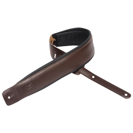Ремінь гітарний LEVY'S DM1PD-DBR Larsen Leather Deluxe Series (Dark Brown)