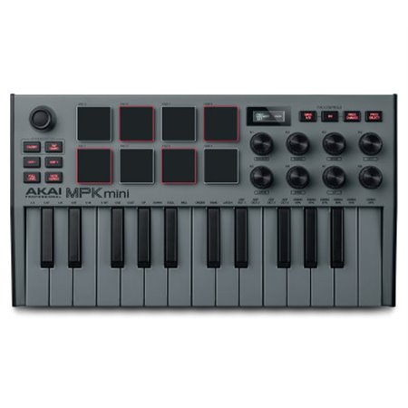 MIDI клавіатура AKAI MPK Mini MK3 Grey