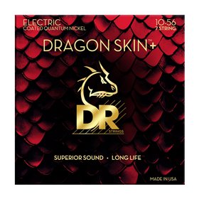Струни для гітари DR Strings DRAGON SKIN+ Electric - Medium 7-String (10-56)