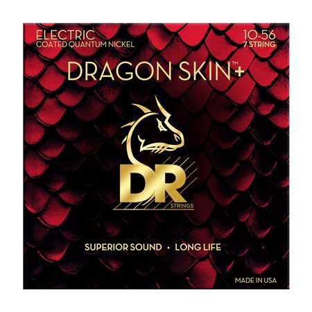Струни для гітари DR Strings DRAGON SKIN+ Electric - Medium 7-String (10-56)