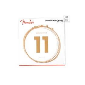 Струни для акустичних гітар FENDER 60CL PHOSPHOR BRONZE ACOUSTIC STRINGS 11-52 M-A009854 FENDER фото - Muzbox