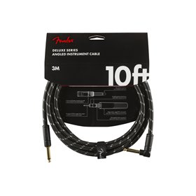 Кабель інструментальний FENDER CABLE DELUXE SERIES 10' ANGLED BLACK TWEED M-228464 FENDER фото - Muzbox