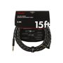 Кабель інструментальний FENDER CABLE DELUXE SERIES 15' ANGLED BLACK TWEED M-228453 FENDER фото - Muzbox