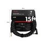 Кабель інструментальний FENDER CABLE DELUXE SERIES 15' ANGLED BLACK TWEED M-228453 FENDER фото - Muzbox