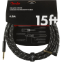 Кабель інструментальний FENDER CABLE DELUXE SERIES 15' ANGLED BLACK TWEED M-228453 FENDER фото - Muzbox