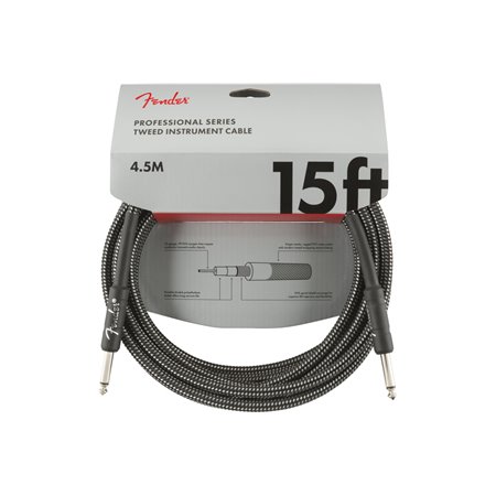 Кабель інструментальний FENDER CABLE PROFESSIONAL SERIES 15' GREY TWEED M-228449 FENDER фото - Muzbox