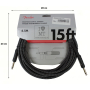 Кабель інструментальний FENDER CABLE PROFESSIONAL SERIES 15' GREY TWEED M-228449 FENDER фото - Muzbox