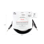Кабель інструментальний FENDER CABLE PROFESSIONAL SERIES 15' BLACK M-228446 FENDER фото - Muzbox