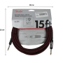 Кабель інструментальний FENDER CABLE PROFESSIONAL SERIES 15' RED TWEED M-228448 FENDER фото - Muzbox
