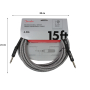 Кабель інструментальний FENDER CABLE PROFESSIONAL SERIES 15' WHITE TWEED M-228450 FENDER фото - Muzbox
